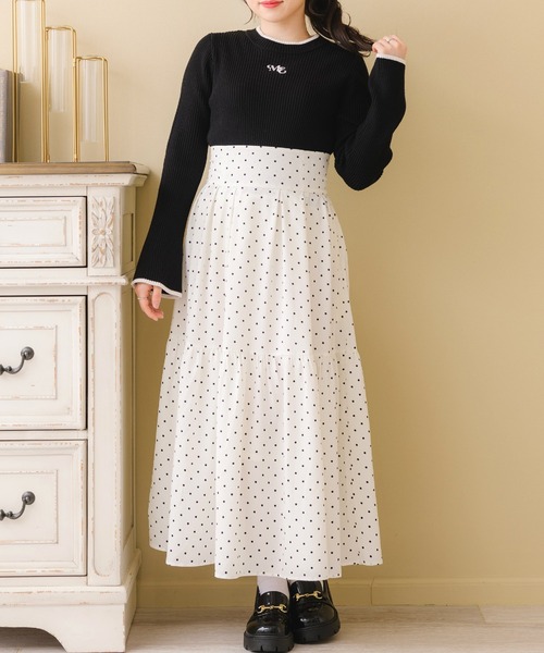 ems excite（エムズエキサイト）の「ハイウエストフレアSK（スカート・レディース・ホワイト系その他/ブラック/ブルー/ピンク・FREE）」の11枚目の写真