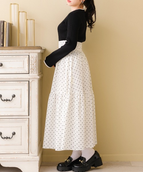 ems excite（エムズエキサイト）の「ハイウエストフレアSK（スカート・レディース・ホワイト系その他/ブラック/ブルー/ピンク・FREE）」の12枚目の写真