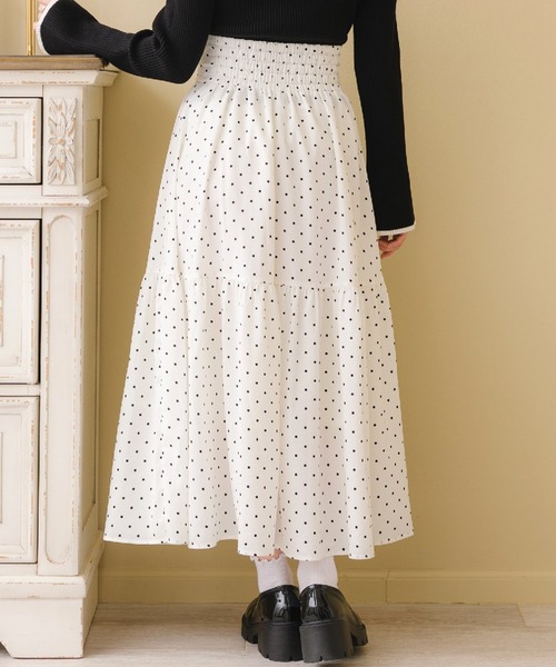 ems excite（エムズエキサイト）の「ハイウエストフレアSK（スカート・レディース・ホワイト系その他/ブラック/ブルー/ピンク・FREE）」の10枚目の写真