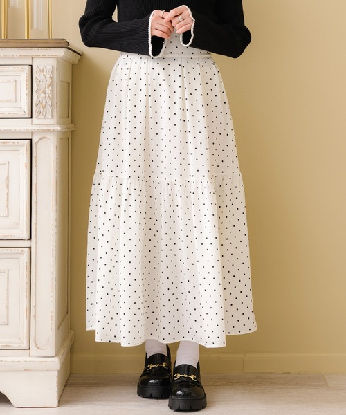 ems excite（エムズエキサイト）の「ハイウエストフレアSK（スカート・レディース・ホワイト系その他/ブラック/ブルー/ピンク・FREE）」の7枚目の写真