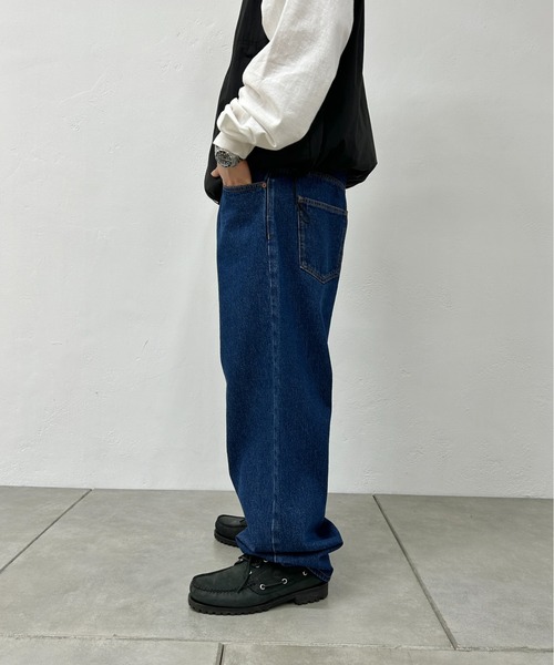 WHO'S WHO gallery（フーズフーギャラリー）の「【KOOKY'N/クーキー】スタンダードワイドデニム（デニムパンツ・メンズ・ブラック/インディゴブルー/サックスブルー・FREE）」の12枚目の写真
