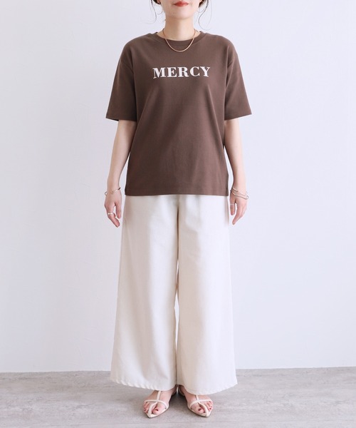 reca（レカ）の「ピーチ加工へビー天竺半袖ロゴT（Tシャツ/カットソー・レディース・ブラウン/オフホワイト/ブラック・FREE）」の17枚目の写真