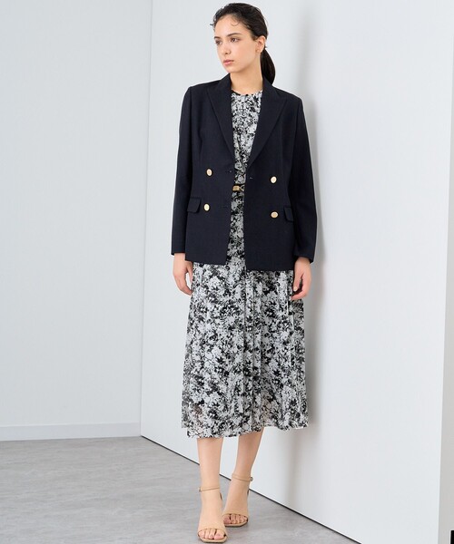 ANAYI（アナイ）の「リネンブライトクロスダブルジャケット（テーラードジャケット・レディース・ピンク/ネイビー/ベージュ・36/38）」の12枚目の写真