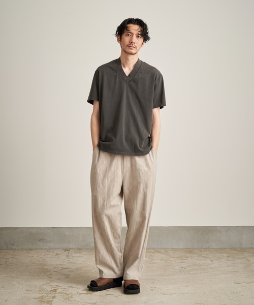 和ROBE(ワローブ)の「GOOD ON 別注 / JUBAN TEE ( PIGMENT DYE )(Tシャツ/カットソー・メンズ・グリーン/ネイビー/チャコール/ボルドー/カーキ・4/2/3)」の10枚目の写真