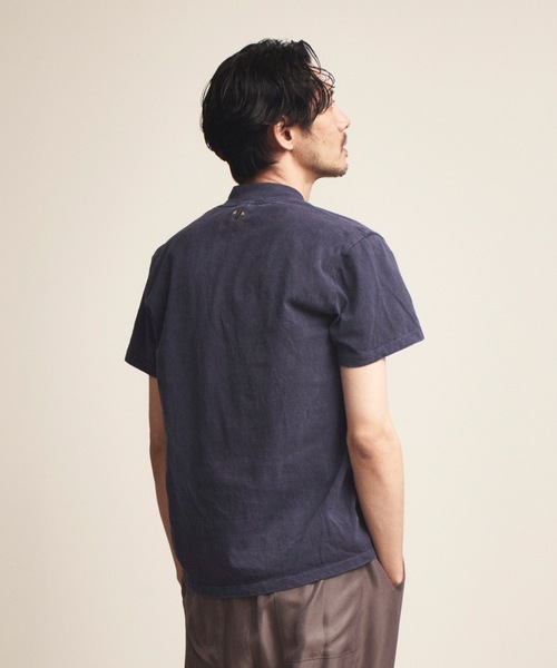 和ROBE(ワローブ)の「GOOD ON 別注 / JUBAN TEE ( PIGMENT DYE )(Tシャツ/カットソー・メンズ・グリーン/ネイビー/チャコール/ボルドー/カーキ・4/2/3)」の16枚目の写真