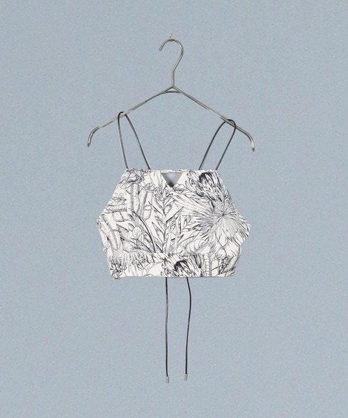 &g'aime（アンジェム）の「【&g’aime】フラワープリントビスチェ（シャツ/ブラウス・レディース・ネイビー/ブラウン・FREE）」の13枚目の写真