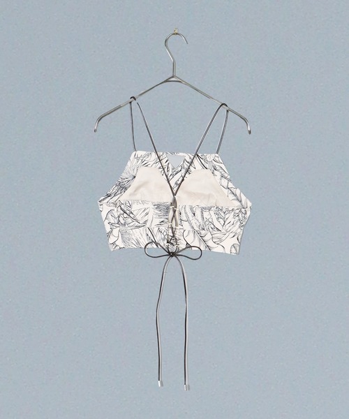 &g'aime（アンジェム）の「【&g’aime】フラワープリントビスチェ（シャツ/ブラウス・レディース・ネイビー/ブラウン・FREE）」の14枚目の写真