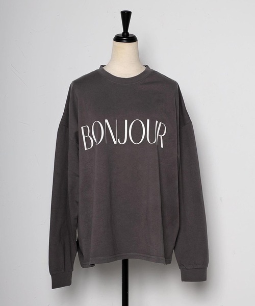 【新品】(ロゴW)BONJOUR SAGAN BONJOURロゴピグメントロンT Bonjour Sagan（ボンジュールサガン）の「BONJOURロゴピグメント
