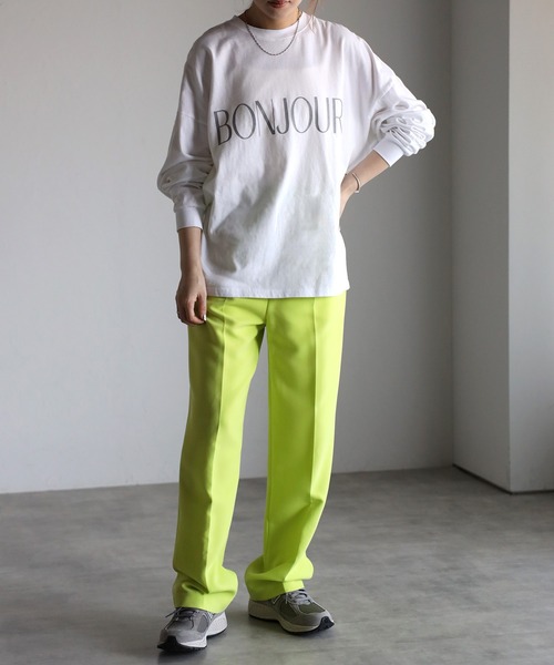 【新品】(ロゴW)BONJOUR SAGAN BONJOURロゴピグメントロンT Bonjour Sagan（ボンジュールサガン）の「BONJOURロゴピグメント
