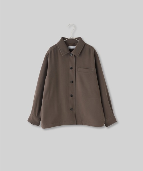 audrey and john wad（オードリーアンドジョンワッド）の「カバーオールシャツブルゾン（シャツ/ブラウス・レディース・ベージュ/ブラック/モカ・FREE）」の3枚目の写真