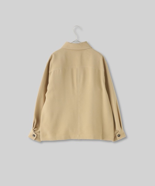 audrey and john wad（オードリーアンドジョンワッド）の「カバーオールシャツブルゾン（シャツ/ブラウス・レディース・ベージュ/ブラック/モカ・FREE）」の4枚目の写真