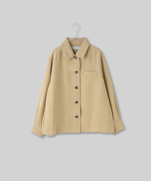 audrey and john wad（オードリーアンドジョンワッド）の「カバーオールシャツブルゾン（シャツ/ブラウス・レディース・ベージュ/ブラック/モカ・FREE）」の13枚目の写真