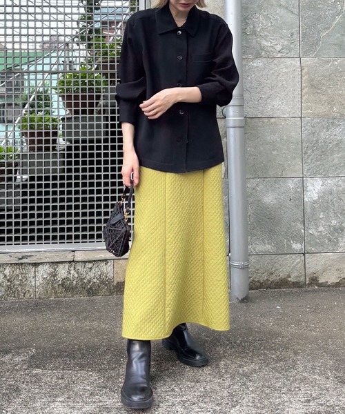 audrey and john wad（オードリーアンドジョンワッド）の「カバーオールシャツブルゾン（シャツ/ブラウス・レディース・ベージュ/ブラック/モカ・FREE）」の12枚目の写真