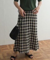 URBAN RESEARCH DOORS | リネンギンガムフレアスカート(スカート)