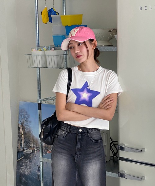 by muni:r（バイ ムニール）の「ユニークウォッシングデニムロングスカート（デニムスカート・レディース・ブルー/ダークグレー・SMALL/MEDIUM）」の13枚目の写真