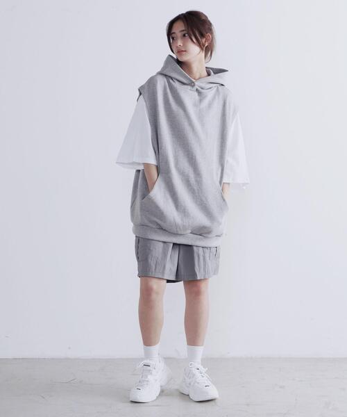 Figments（フィグメンツ）の「ナイロンカーゴショートパンツ（カーゴパンツ・レディース・ブラック/グレー・FREE）」の22枚目の写真