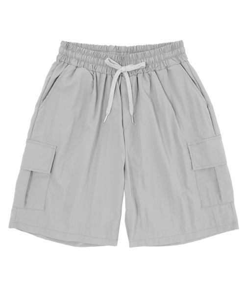 Figments（フィグメンツ）の「ナイロンカーゴショートパンツ（カーゴパンツ・レディース・ブラック/グレー・FREE）」の8枚目の写真