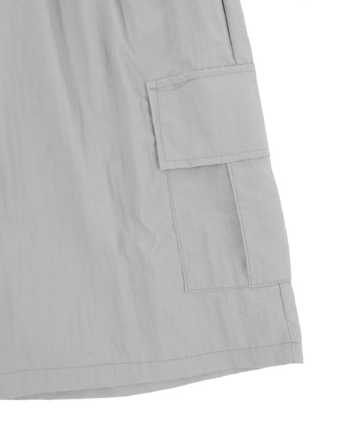 Figments（フィグメンツ）の「ナイロンカーゴショートパンツ（カーゴパンツ・レディース・ブラック/グレー・FREE）」の10枚目の写真
