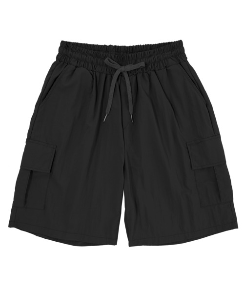 Figments（フィグメンツ）の「ナイロンカーゴショートパンツ（カーゴパンツ・レディース・ブラック/グレー・FREE）」の12枚目の写真