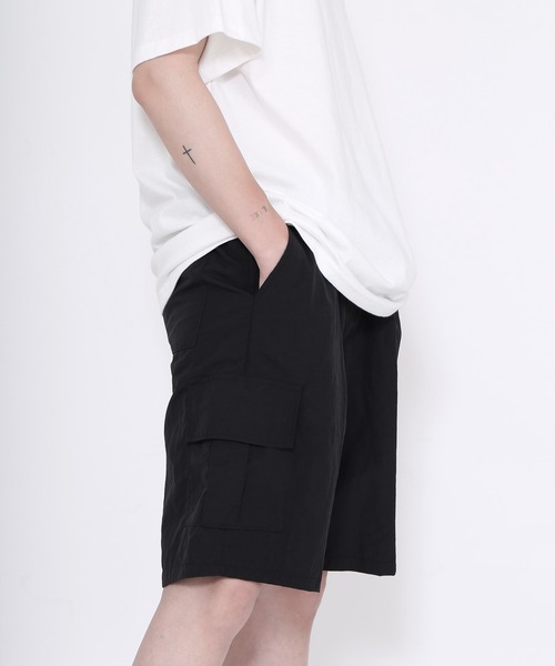 Figments（フィグメンツ）の「ナイロンカーゴショートパンツ（カーゴパンツ・レディース・ブラック/グレー・FREE）」の19枚目の写真