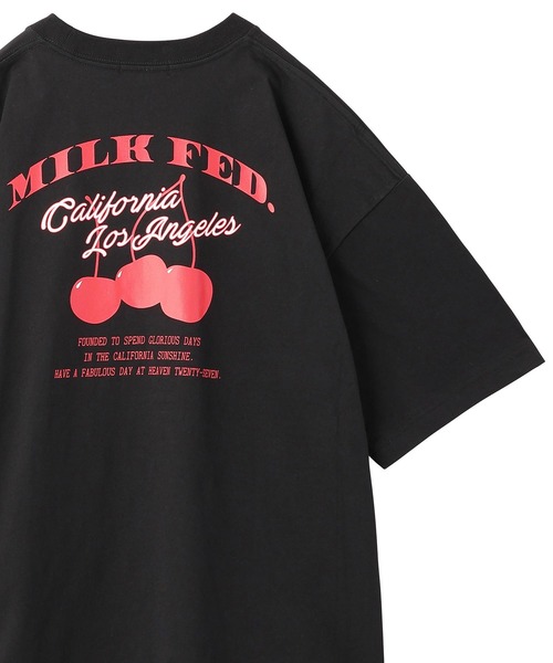 MILKFED.(ミルクフェド)の「RETRO CHERRY WIDE S/S TEE(Tシャツ/カットソー・レディース・ホワイト/ブラック/オフホワイト/グリーン・ONE SIZE)」の3枚目の写真