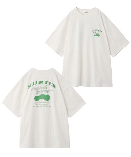 MILKFED.(ミルクフェド)の「RETRO CHERRY WIDE S/S TEE(Tシャツ/カットソー・レディース・ホワイト/ブラック/オフホワイト/グリーン・ONE SIZE)」の12枚目の写真
