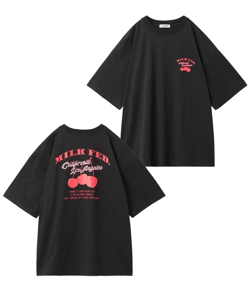 MILKFED.(ミルクフェド)の「RETRO CHERRY WIDE S/S TEE(Tシャツ/カットソー・レディース・ホワイト/ブラック/オフホワイト/グリーン・ONE SIZE)」の7枚目の写真