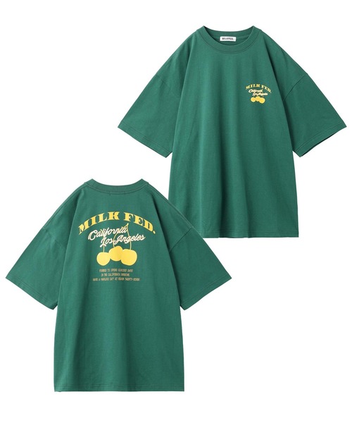 MILKFED.(ミルクフェド)の「RETRO CHERRY WIDE S/S TEE(Tシャツ/カットソー・レディース・ホワイト/ブラック/オフホワイト/グリーン・ONE SIZE)」の14枚目の写真