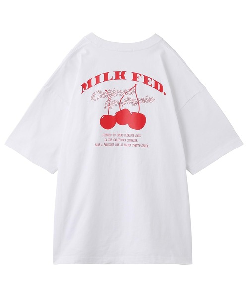 MILKFED.(ミルクフェド)の「RETRO CHERRY WIDE S/S TEE(Tシャツ/カットソー・レディース・ホワイト/ブラック/オフホワイト/グリーン・ONE SIZE)」の13枚目の写真