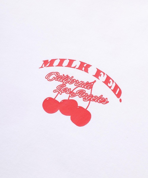 MILKFED.(ミルクフェド)の「RETRO CHERRY WIDE S/S TEE(Tシャツ/カットソー・レディース・ホワイト/ブラック/オフホワイト/グリーン・ONE SIZE)」の9枚目の写真