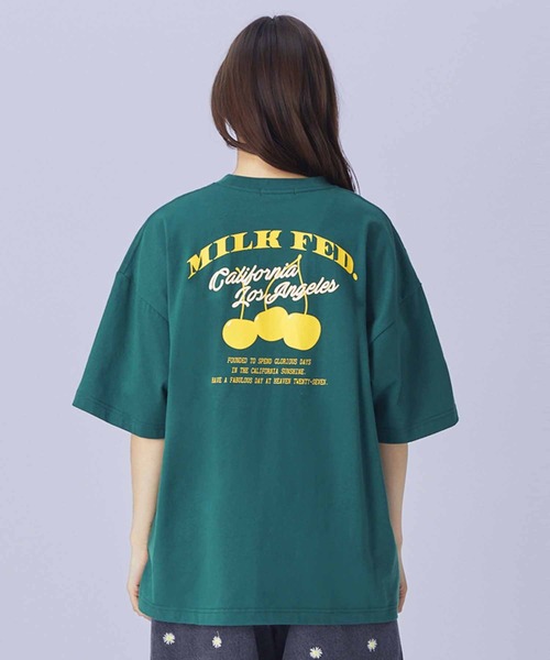 MILKFED.(ミルクフェド)の「RETRO CHERRY WIDE S/S TEE(Tシャツ/カットソー・レディース・ホワイト/ブラック/オフホワイト/グリーン・ONE SIZE)」の19枚目の写真