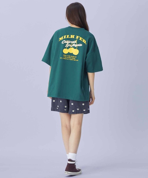 MILKFED.(ミルクフェド)の「RETRO CHERRY WIDE S/S TEE(Tシャツ/カットソー・レディース・ホワイト/ブラック/オフホワイト/グリーン・ONE SIZE)」の21枚目の写真