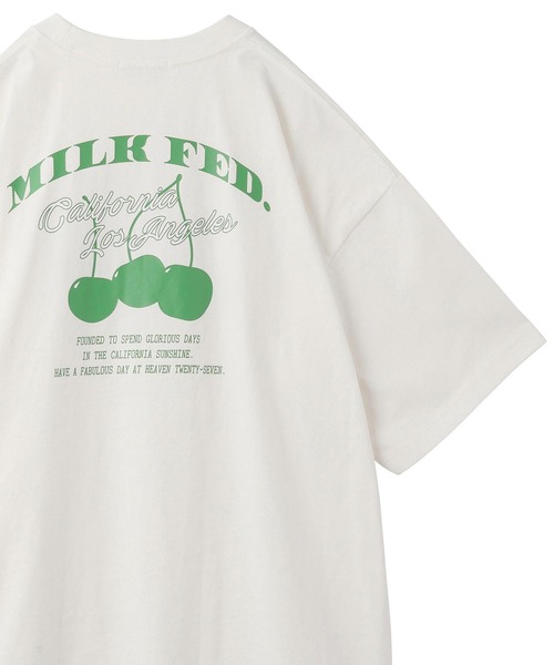 MILKFED.(ミルクフェド)の「RETRO CHERRY WIDE S/S TEE(Tシャツ/カットソー・レディース・ホワイト/ブラック/オフホワイト/グリーン・ONE SIZE)」の16枚目の写真