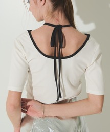 Solace | 前後2WAY/バイカラーリボントップス(Tシャツ/カットソー)