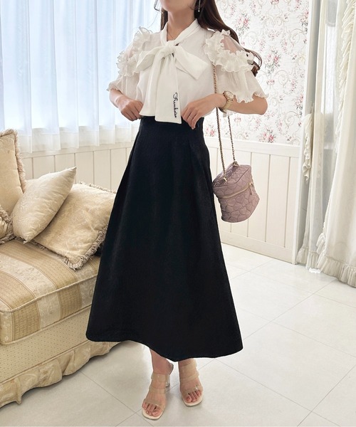 apres jour（アプレジュール）の「フリルプリーツボウタイブラウス【ZOZOTOWN限定アイテム】（シャツ/ブラウス・レディース・ネイビー/オフホワイト/ライトピンク・フリー/X-LARGE）」の19枚目の写真