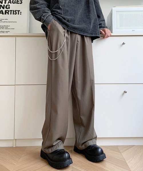 【セール】【FVLMEN】W chain wide slacks/ダブル チェーン ワイド スラックス（スラックス）｜FVLMEN（フルメン）