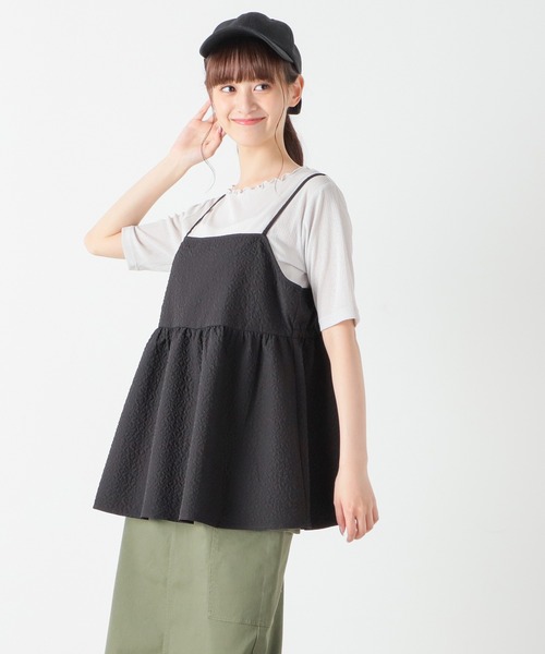 Honeys(ハニーズ)の「キャミブラウス(シャツ/ブラウス・レディース・グレイッシュベージュ/アイボリー/ブラック・S/L/M/LL)」の10枚目の写真