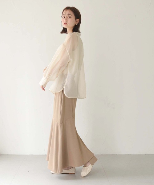 CLEIO（クレイオ）の「【CLEIO】レースアップシアーブラウス（シャツ/ブラウス・レディース・モカ/ブラック/アイボリー・FREE）」の20枚目の写真