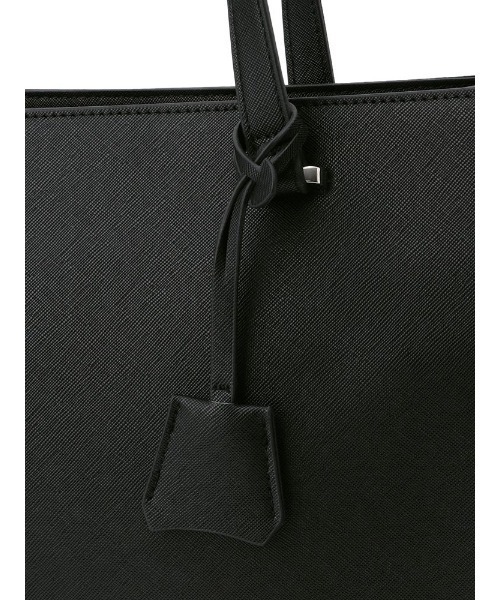 Perfect Suit FActory（パーフェクトスーツファクトリー）の「【PCポケット付】スクエアトートバッグ　ブラック（トートバッグ・レディース・ブラック・FREE）」の5枚目の写真