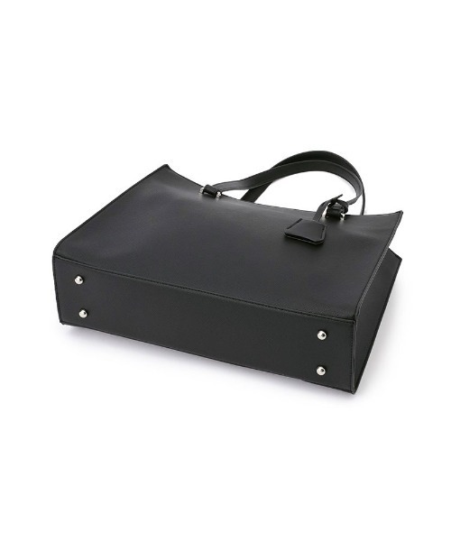 Perfect Suit FActory（パーフェクトスーツファクトリー）の「【PCポケット付】スクエアトートバッグ　ブラック（トートバッグ・レディース・ブラック・FREE）」の6枚目の写真