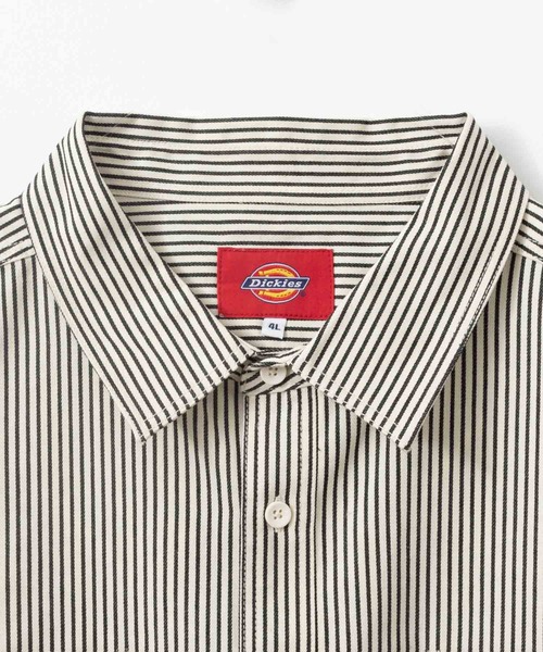 Dickies（ディッキーズ）の「Dickies ディッキーズ [大きいサイズ] 五分袖ワークシャツ キングサイズ（シャツ/ブラウス・メンズ・アイボリー/ネイビー・3L/4L）」の7枚目の写真