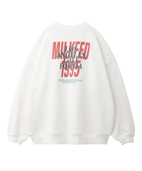 MILKFED.（ミルクフェド）の「LAYERED LOGO CREWNECK SWEATSHIRT（スウェット・レディース・ネイビー/ホワイト/レッド/アッシュ・ONE SIZE）」の17枚目の写真