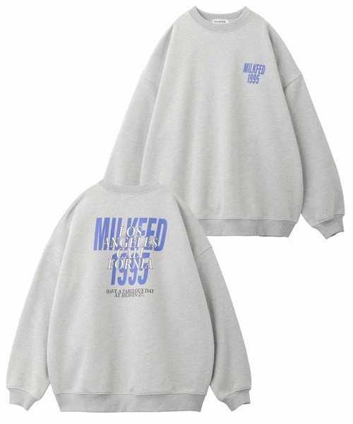 MILKFED.（ミルクフェド）の「LAYERED LOGO CREWNECK SWEATSHIRT（スウェット・レディース・ネイビー/ホワイト/レッド/アッシュ・ONE SIZE）」の18枚目の写真