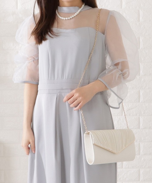 Lace Ladies（レースレディース）の「2WAYストラップ付きプリーツコンパクトバッグ（クラッチバッグ・レディース・グレー/ベージュ/ブラック/アイボリー・FREE）」の20枚目の写真