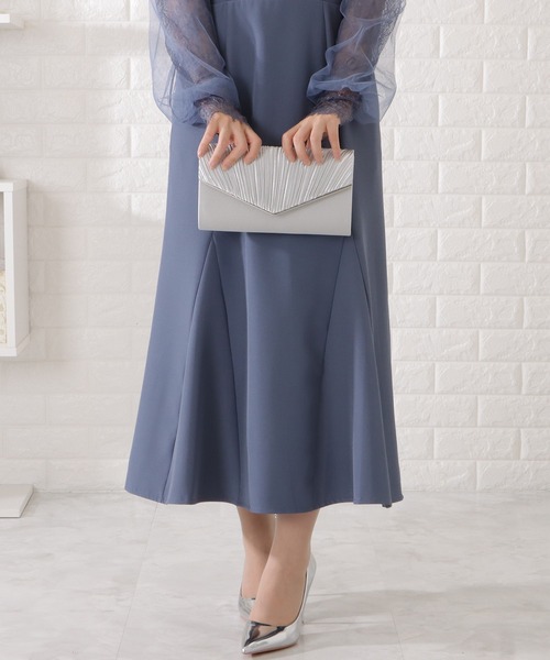 Lace Ladies（レースレディース）の「2WAYストラップ付きプリーツコンパクトバッグ（クラッチバッグ・レディース・グレー/ベージュ/ブラック/アイボリー・FREE）」の10枚目の写真
