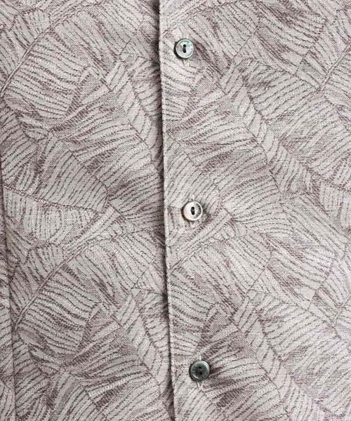 MICHEL KLEIN HOMME (ミッシェルクランオム)の「《日本製》ボタニカル柄7分袖シャツ(シャツ/ブラウス・メンズ・ベージュ/グリーン/ブラック・MEDIUM/LARGE/X-LARGE)」の13枚目の写真