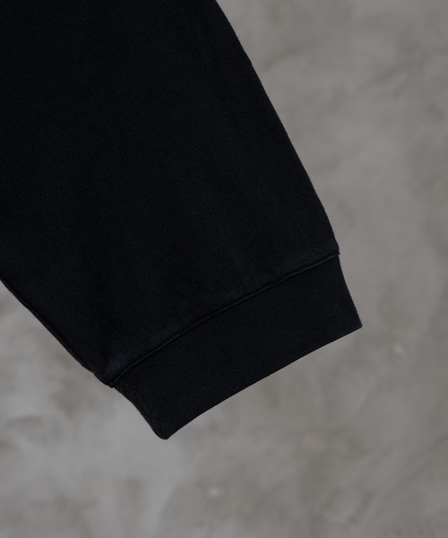 heavy cotton vintage like retro logo print pigment big long-T/ヘビーコットンヴィンテージライクレトロロゴプリントピグメントTシャツ（Tシャツ/カットソー）｜ADRER（アドラー）