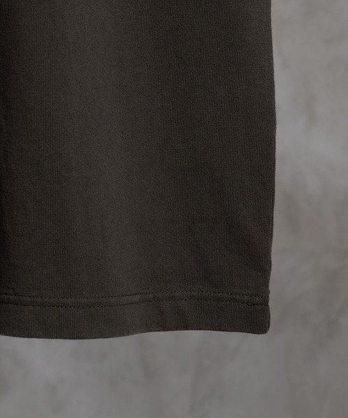 heavy cotton vintage like retro logo print pigment big long-T/ヘビーコットンヴィンテージライクレトロロゴプリントピグメントTシャツ（Tシャツ/カットソー）｜ADRER（アドラー）