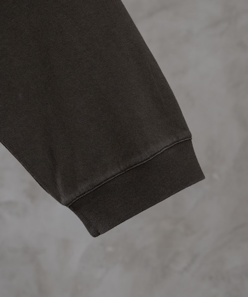 heavy cotton vintage like retro logo print pigment big long-T/ヘビーコットンヴィンテージライクレトロロゴプリントピグメントTシャツ（Tシャツ/カットソー）｜ADRER（アドラー）