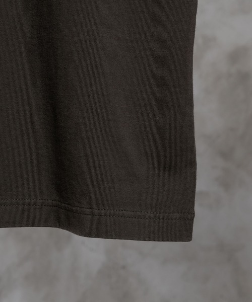 heavy cotton vintage like retro logo print pigment big long-T/ヘビーコットンヴィンテージライクレトロロゴプリントピグメントTシャツ（Tシャツ/カットソー）｜ADRER（アドラー）